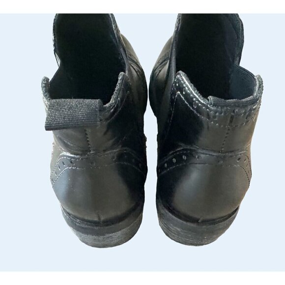 MATISSE Brogue Detail Chelsea Ankle Boot Bootie Black Size 7.5 - Picture 5 of 8